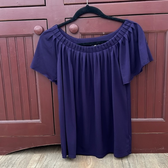 AB studio short sleeve top size small purple - Picture 1 of 7